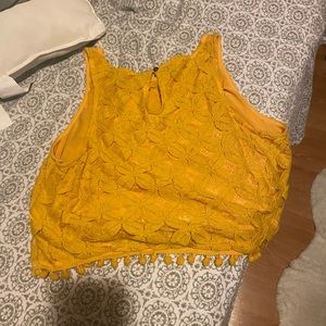 Yellow crop top